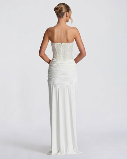 Paula | Vestido Maxi Corsé con Brillos