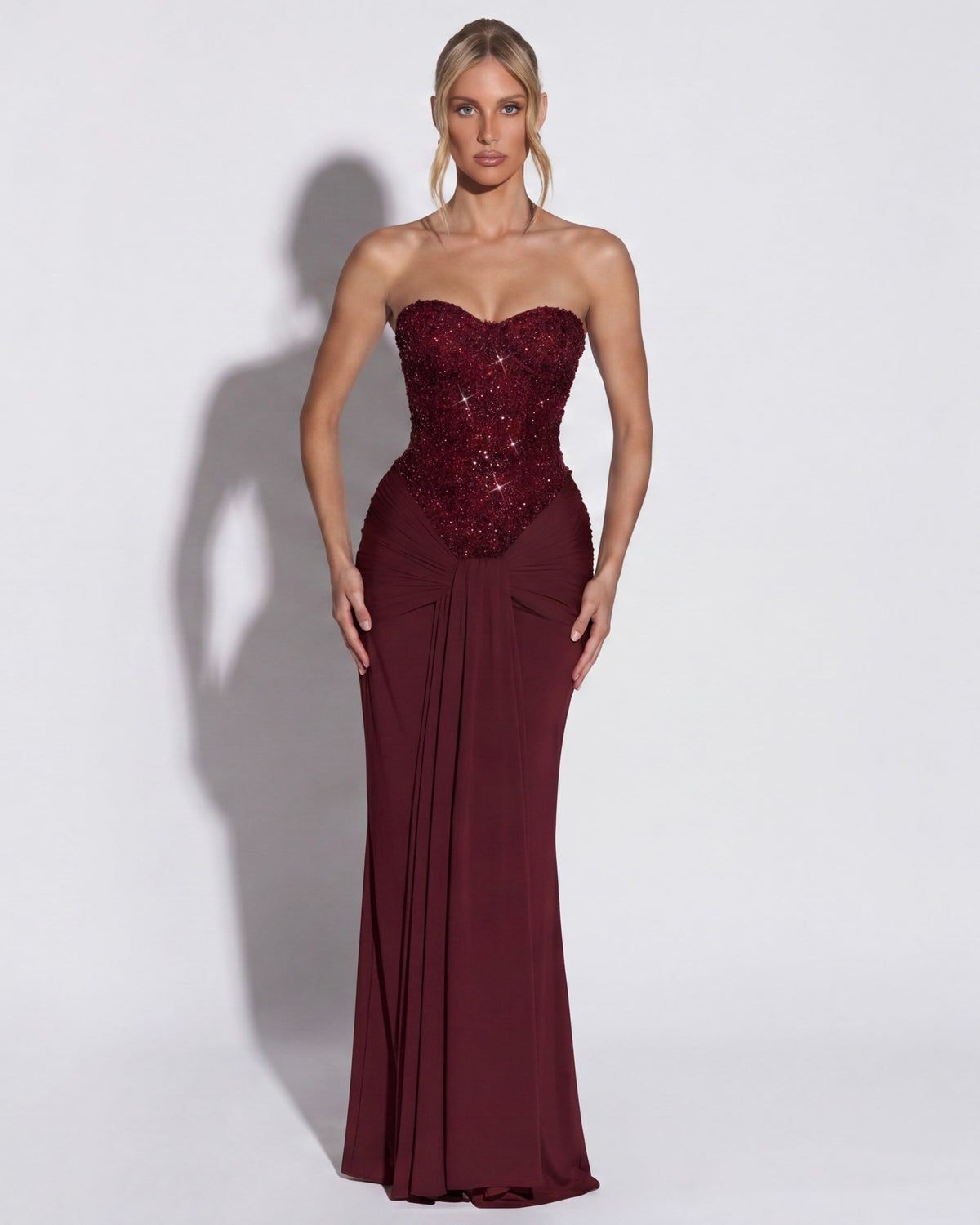 Paula | Vestido Maxi Corsé con Brillos