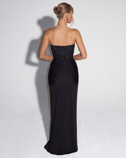 Paula | Vestido Maxi Corsé con Brillos