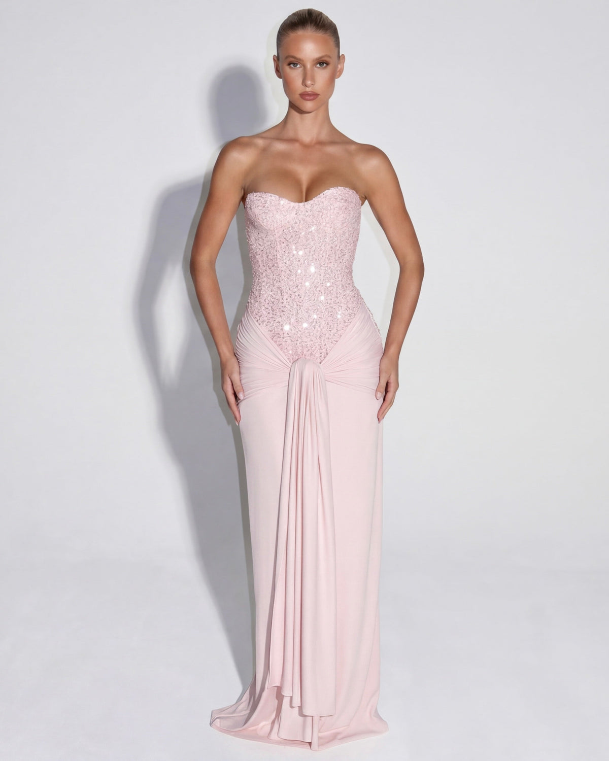 Paula | Vestido Maxi Corsé con Brillos