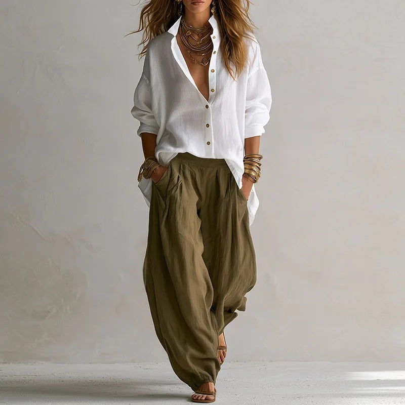Aitana Camisa y Pantalón Ancho