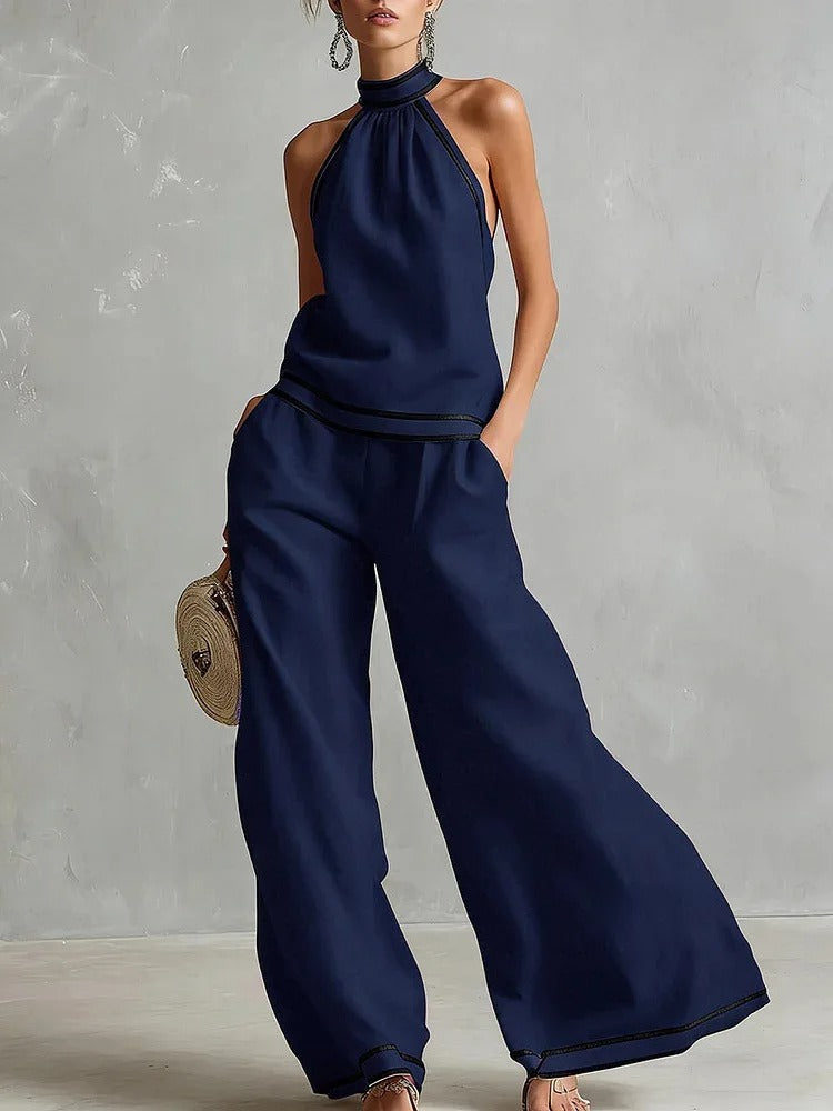 Blanca | Conjunto Halter Palazzo