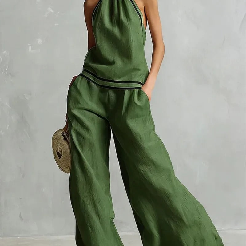 Blanca | Conjunto Halter Palazzo