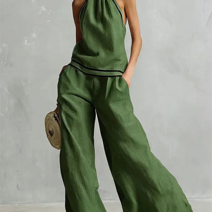 Blanca | Conjunto Halter Palazzo