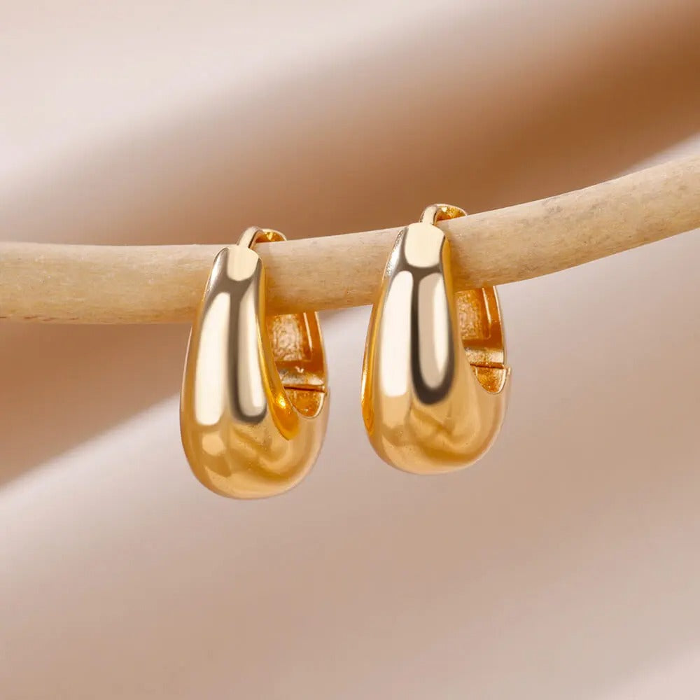 Nadia | Pendientes Aro Gota Dorada
