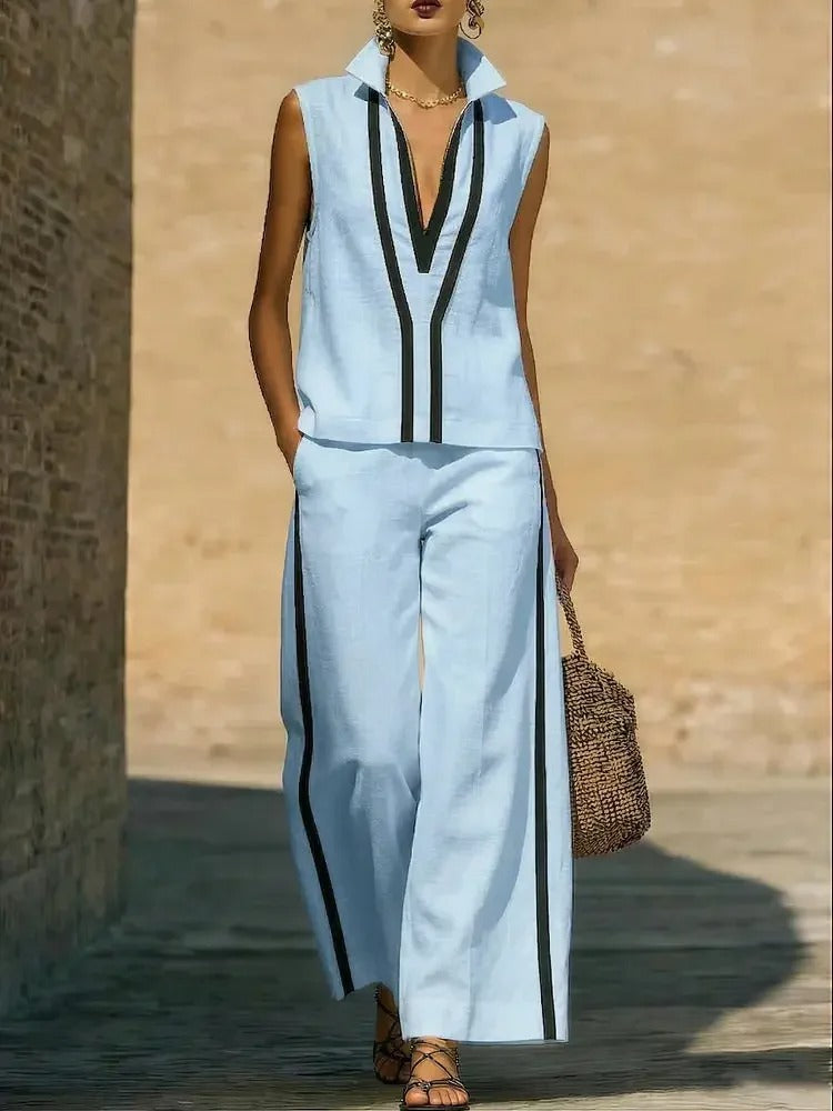 Blanca | Conjunto Lino Bicolor