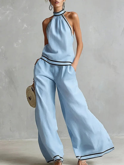 Blanca | Conjunto Halter Palazzo