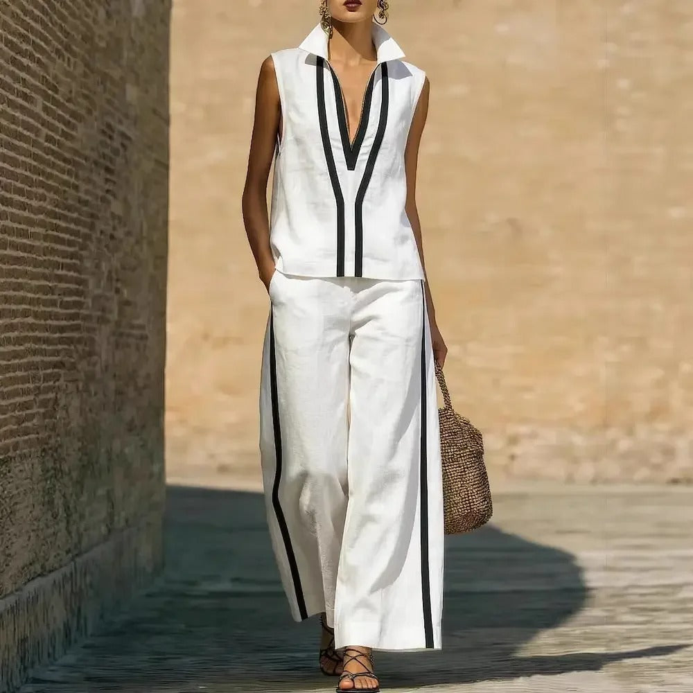 Blanca | Conjunto Lino Bicolor