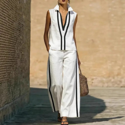 Blanca | Conjunto Lino Bicolor