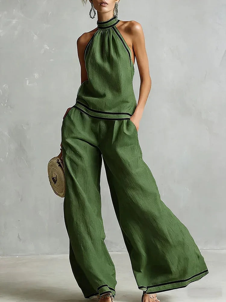 Blanca | Conjunto Halter Palazzo