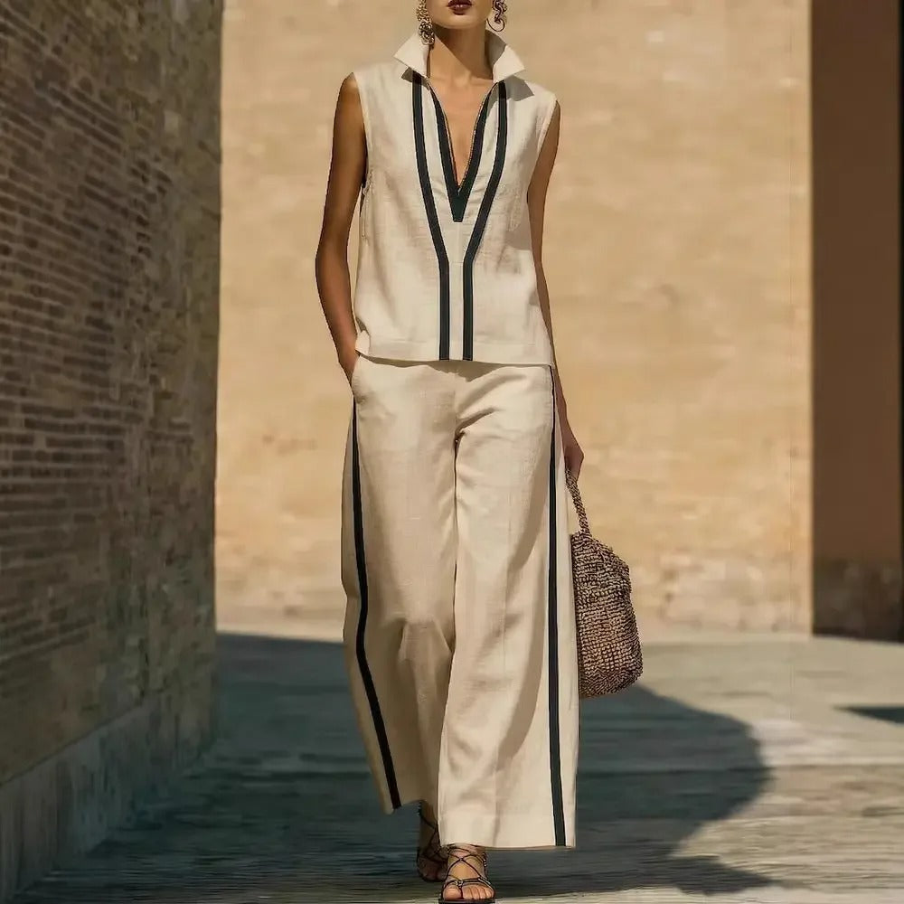 Blanca | Conjunto Lino Bicolor