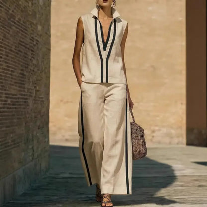 Blanca | Conjunto Lino Bicolor