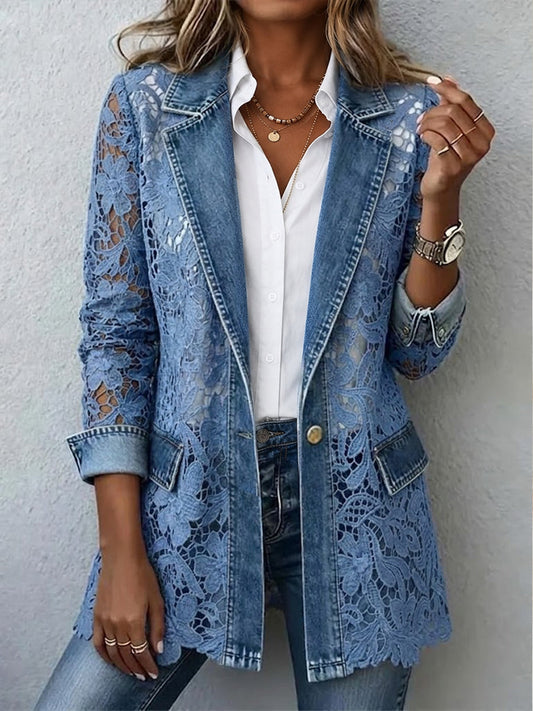 Maura | Blazer con encaje floral
