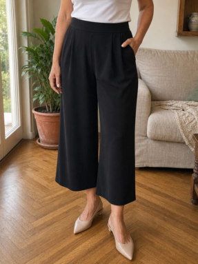 Carmen | Pantalón culotte de pernera ancha - Valeria Llorente