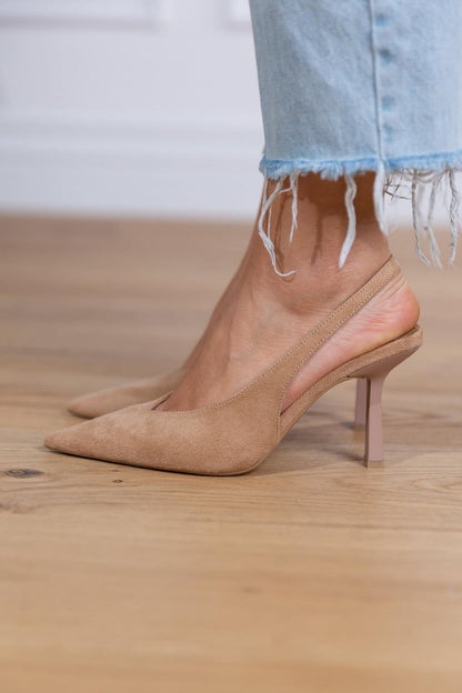 Alma | Zapatos destalonados elegantes en tono nude