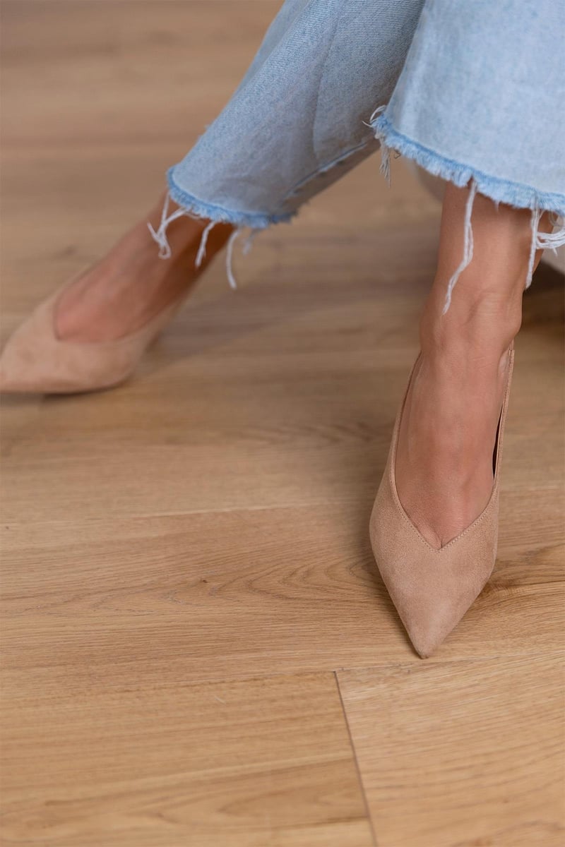 Alma | Zapatos destalonados elegantes en tono nude