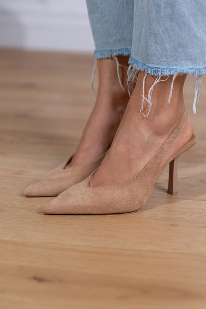 Alma | Zapatos destalonados elegantes en tono nude