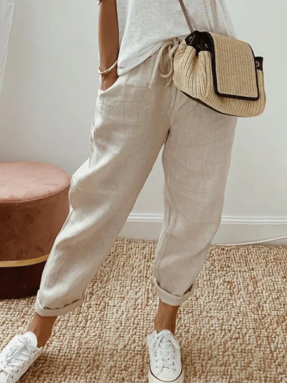 Sofía | Pantalón de lino de corte recto - Valeria Llorente