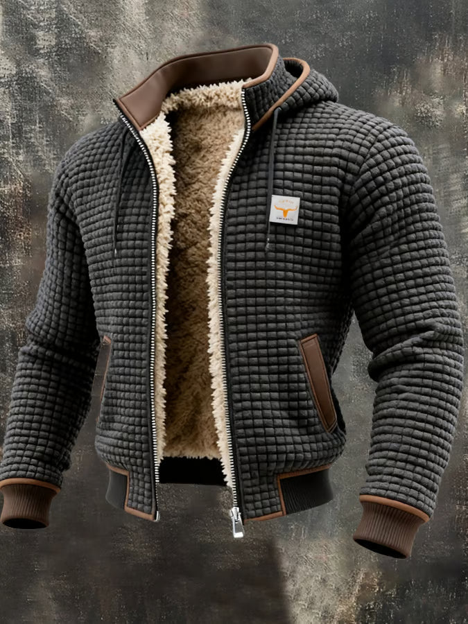 Óscar | Chaqueta de punto gofre con capucha