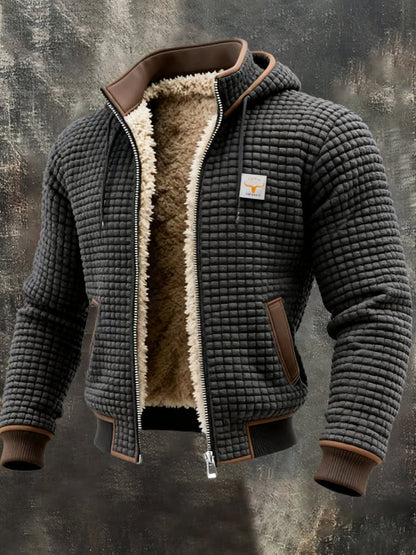 Óscar | Chaqueta de punto gofre con capucha