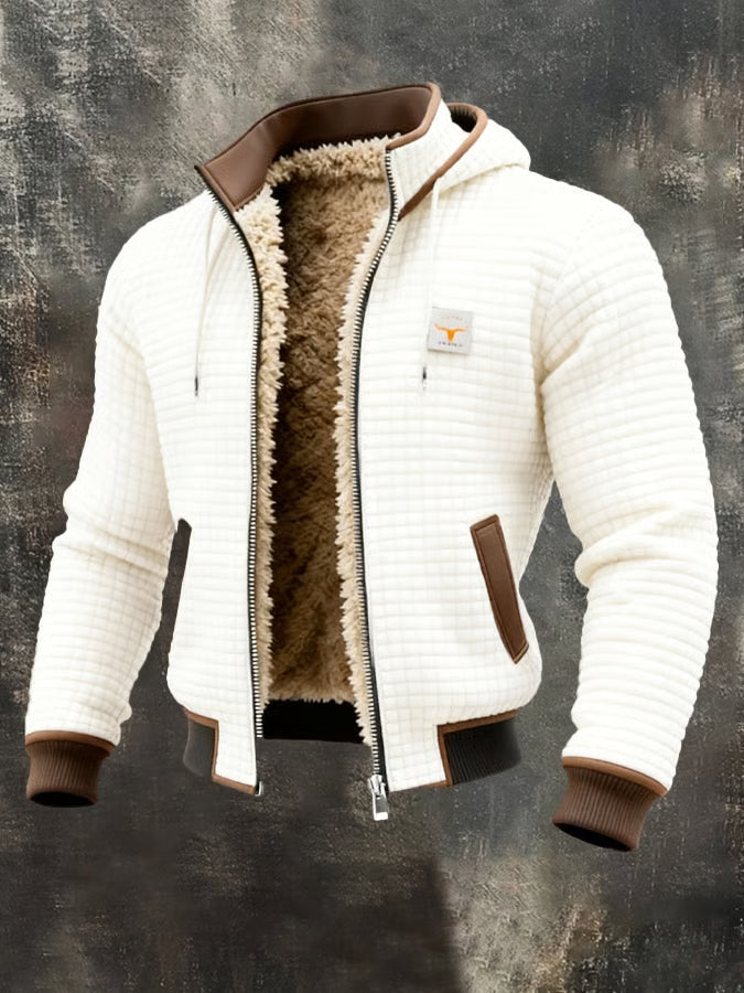 Óscar | Chaqueta de punto gofre con capucha