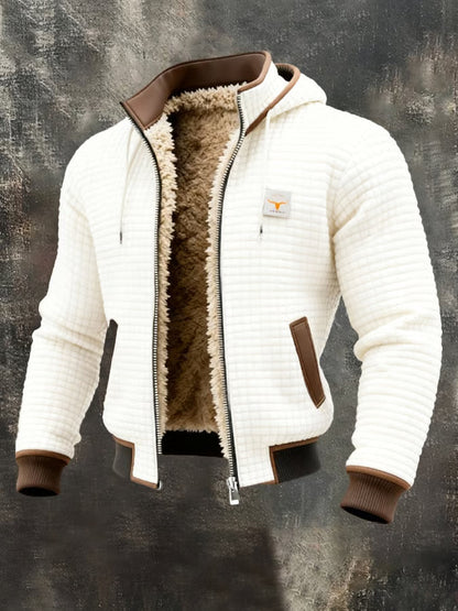 Óscar | Chaqueta de punto gofre con capucha