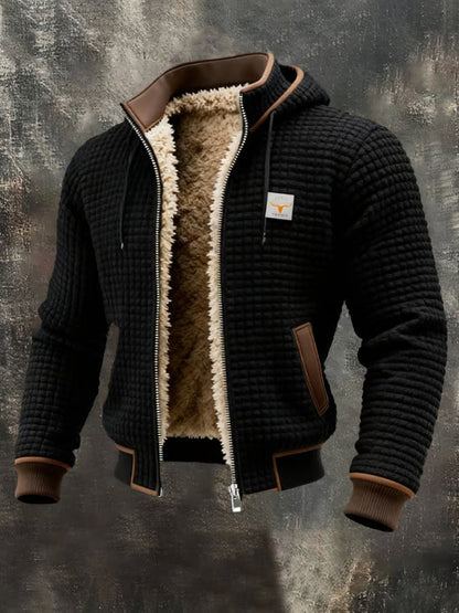 Óscar | Chaqueta de punto gofre con capucha