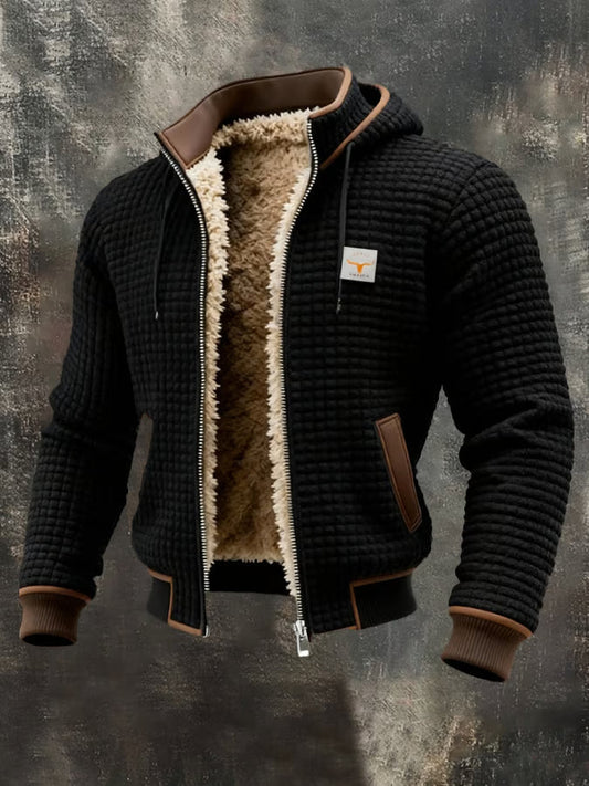 Óscar | Chaqueta de punto gofre con capucha