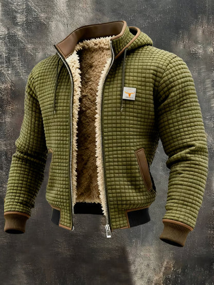 Óscar | Chaqueta de punto gofre con capucha