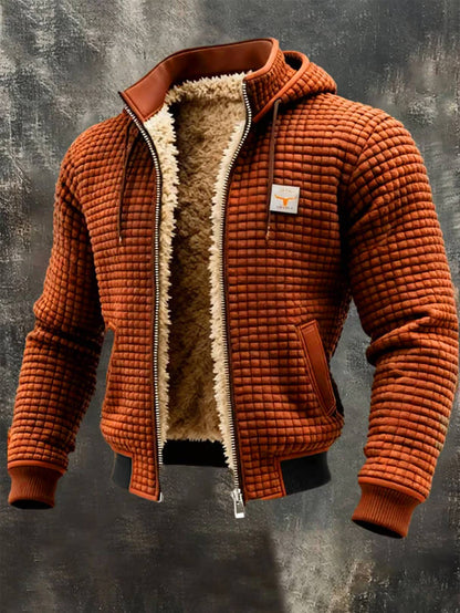Óscar | Chaqueta de punto gofre con capucha